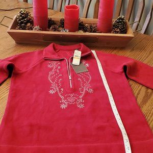 Nwt Tommy Bahama Red Sequin Sweater